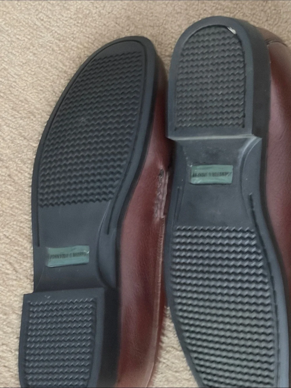 Johnston & Murphy Men’s Dark Brown Pebbled Leather Penny Loafers